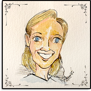Academie_der_schoensten_Kuenste-Ueber_uns-Aca_Team-Eva Karikatur von Eva des ACA Teams